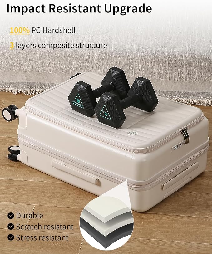 aji Expandable Top Open Luggage Sets 2 Piece - Image 6