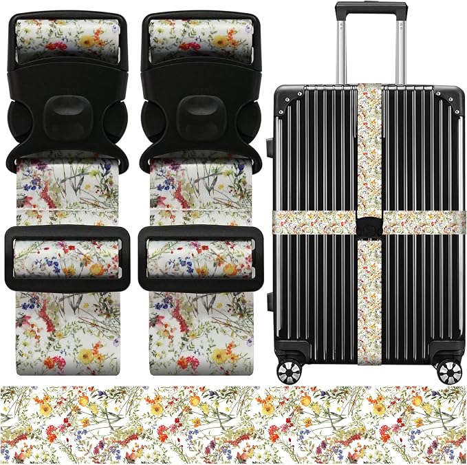 Luggage Straps for Suitcases, Travel Adjustable Belt by ZHOMA