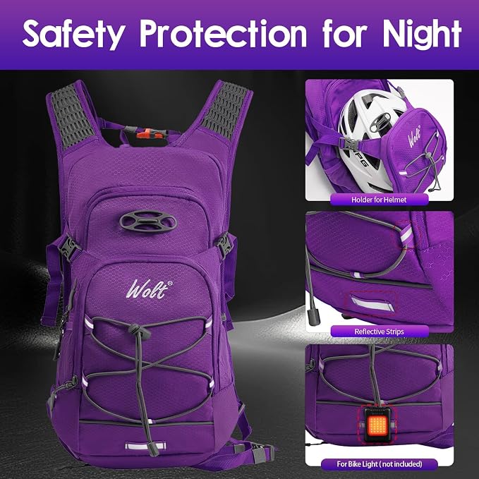 WOLT Hydration Backpack 18L Hiking Water Backpack - Image 4