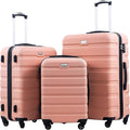 Coolife Luggage 3 Piece Set Suitcase Spinner Hardshell Lightweight TSA Lock) by COOLIFE