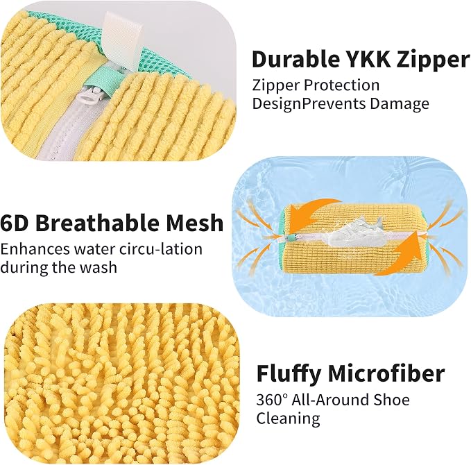 Shoe Washing Bag for Washing Machine, Laundry Shoe Bag for Washer and Dryer - Image 4