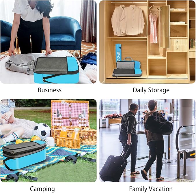 BAGAIL 4 Set/6 Set/8 Set Compression Packing Cubes Travel Accessories - Image 6