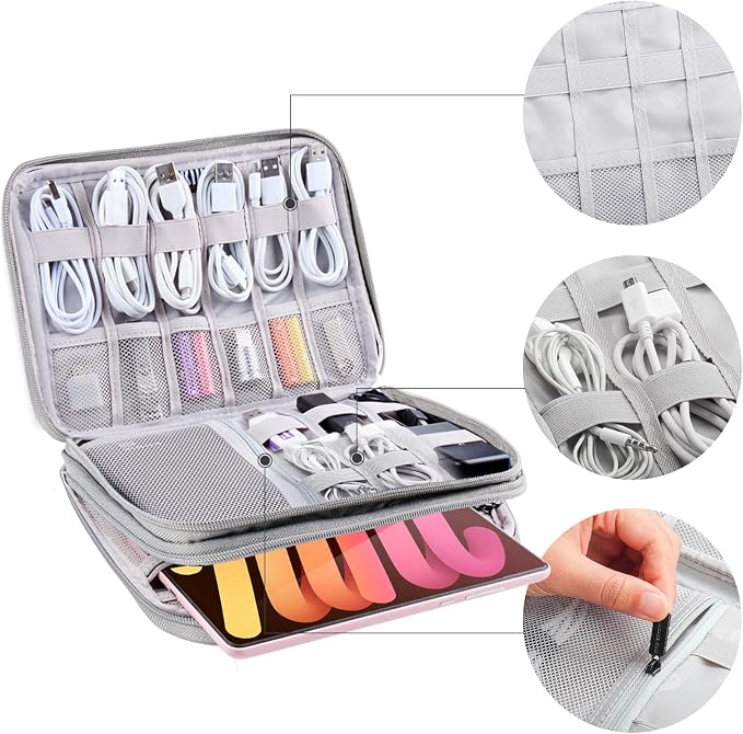 Electronics Organizer Travel Case Cord Cable Charger Organizer Bag Travel - Image 5