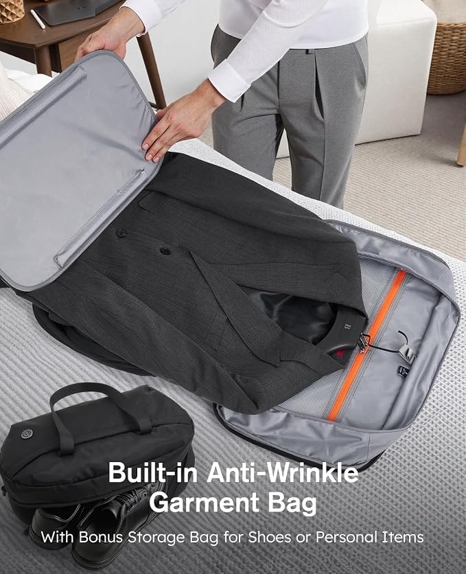 Tolaccea Travel Backpack with Garment Bag, Suit Carry On Backpack, TSA Flight - Image 3