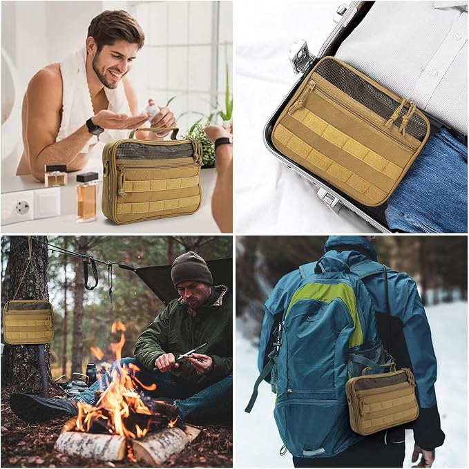 Toiletry Bag for Men, Travel Hanging Hook Toiletry Bag, Spacious Portable - Image 7