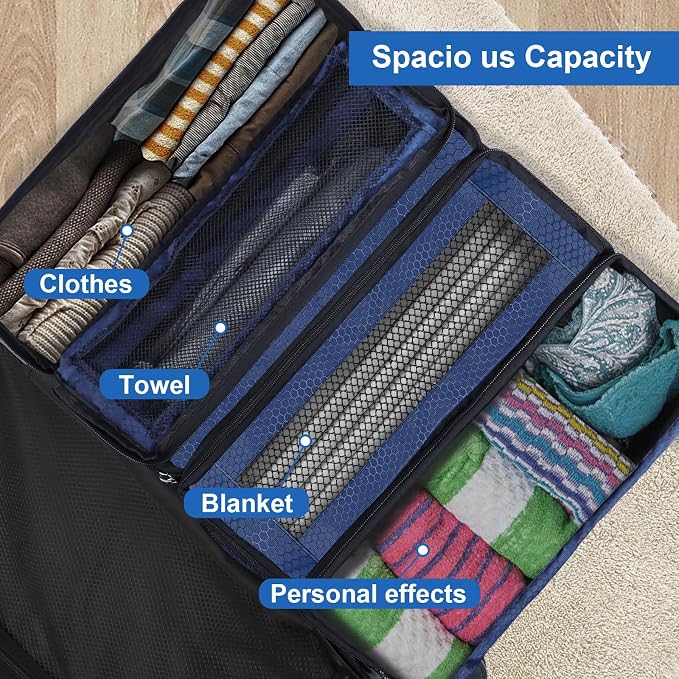 Suitcase Organizer, Travel Luggage Organizer Portable Hanging Travel Shelves - Image 5