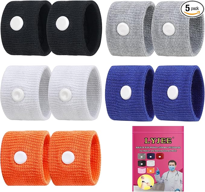 LYJEE Motion Sickness Bands for Adults and Kid Morning Sickness Relief Through by LYJEEMotionSicknessBands