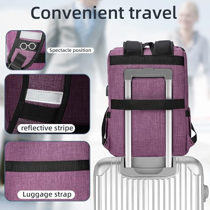 YALUNDISI Vintage Backpack Travel Laptop Backpack - Image 3