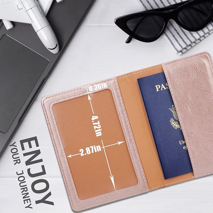 TIGARI Passport Holder for Travel Women Men, PU Leather Passport Wallet Cover - Image 6