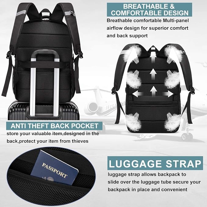 Backpack, Laptop Backpack, Carry on Backpack, Durable TSA Friendly Business - Image 7