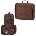 PAVILIA Large Hanging Toiletry Bag Travel Bag Women Men, PU Leather Cosmetic by PAVILIA