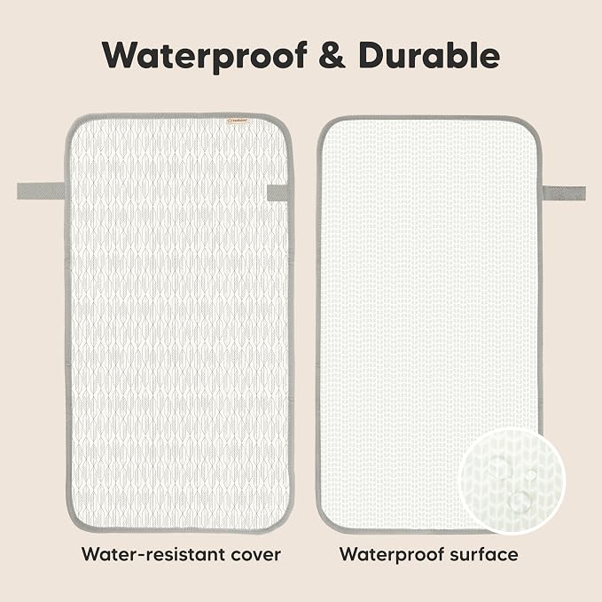 KeaBabies Portable Diaper Changing Pad, Easy Wipe Clean - Image 4