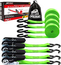 XSTRAP STANDARD Ratchet Tie Down Straps 4 Pk 10 Ft- 300 Lbs Load Cap- 900 Lbs by XSTRAPSTANDARD