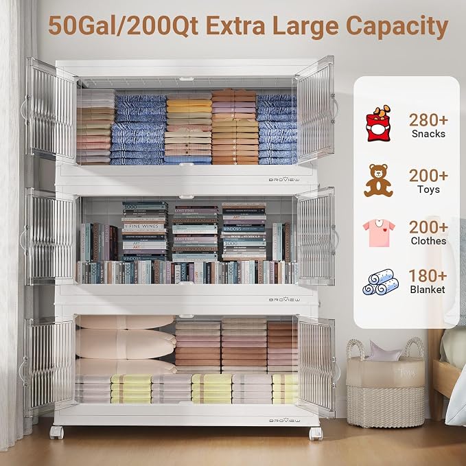 BROVIEW 600Qt Extra Large Stackable Storage Bins - Image 4
