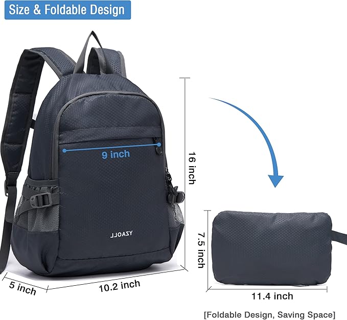 YZAOLL Small Lightweight Packable Hiking Backpack, 20L Hiking Backpack Day Pack - Image 4