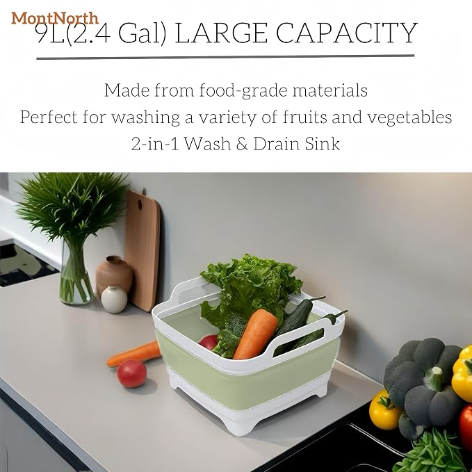 Collapsible Wash Basin 9L, Foldable Dish Tub - Image 7