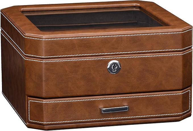 ROTHWELL 6 Slot Leather Watch Box - Image 9