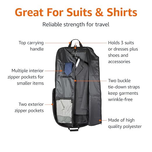 Amazon Basics 43" Premium Garment Bag - Image 3