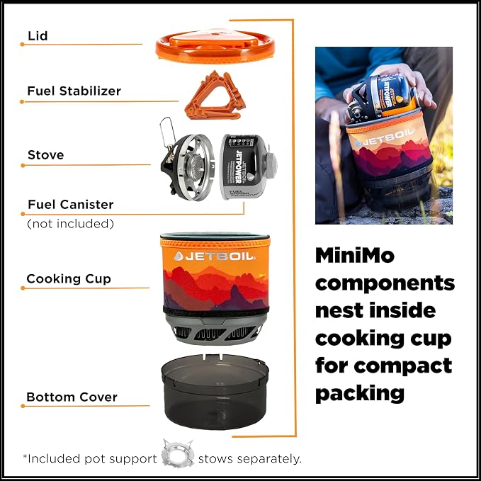 Jetboil MiniMo Camping and Backpacking Stove Cooking System - Image 4