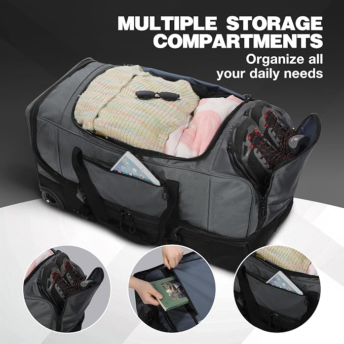 REDCAMP Large Rolling Duffle Bag - Image 4