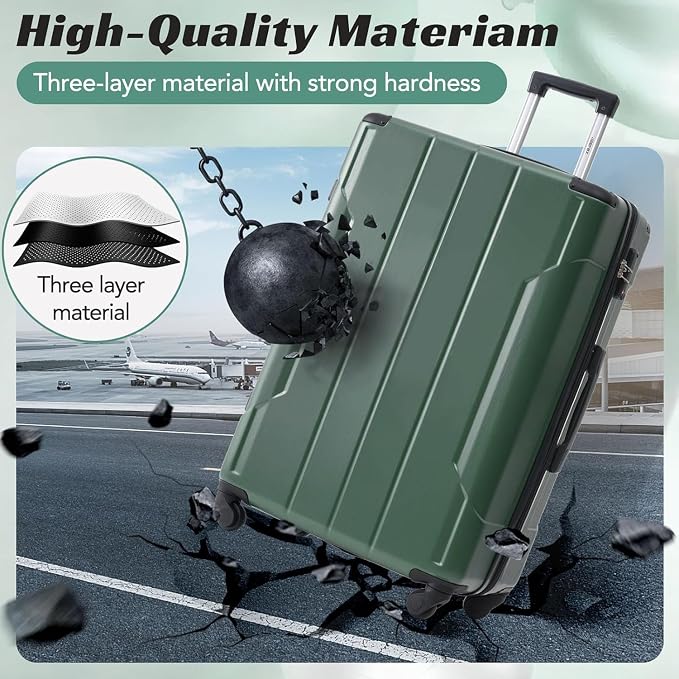 Merax 20 Inch Carry On Luggage Airline Approved, Hardshell ABS Suitcase - Image 7