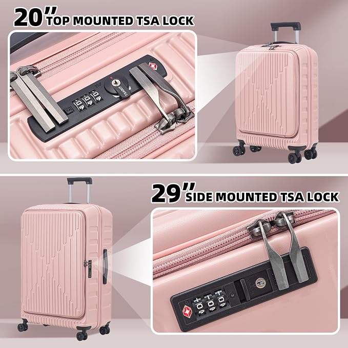 2 Pieces 20/29 Luggage Sets, 20 Inch Cabin Luggage - Image 3