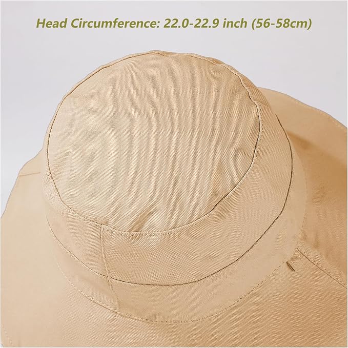vidsel Womens Sun Hats Wide Brim Reversible Bucket Cotton Hat Packable Summer - Image 2