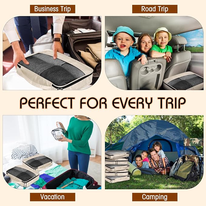 5 Pcs Packing Cubes for Suitcase Large Travel Cubes Carry on Luggage Organizer - Image 5