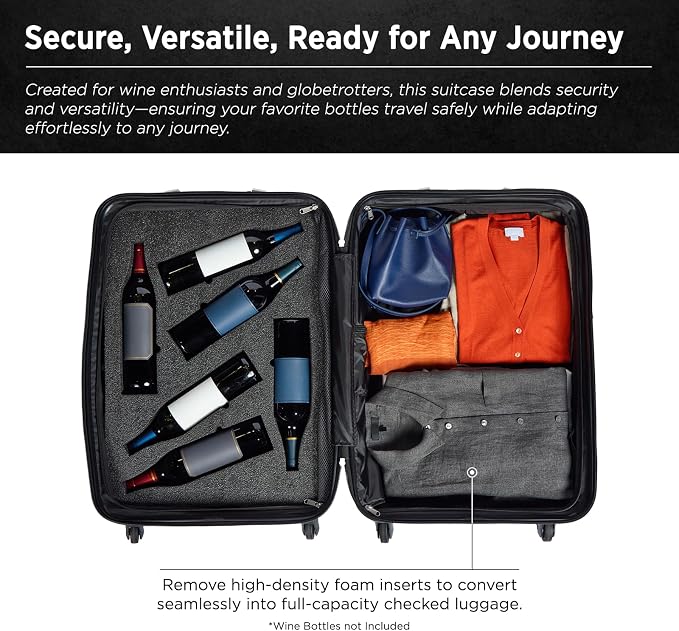 FlyWithWine® by VinGardeValise 12-Bottle Hard Shell Wine Suitcase - Image 4