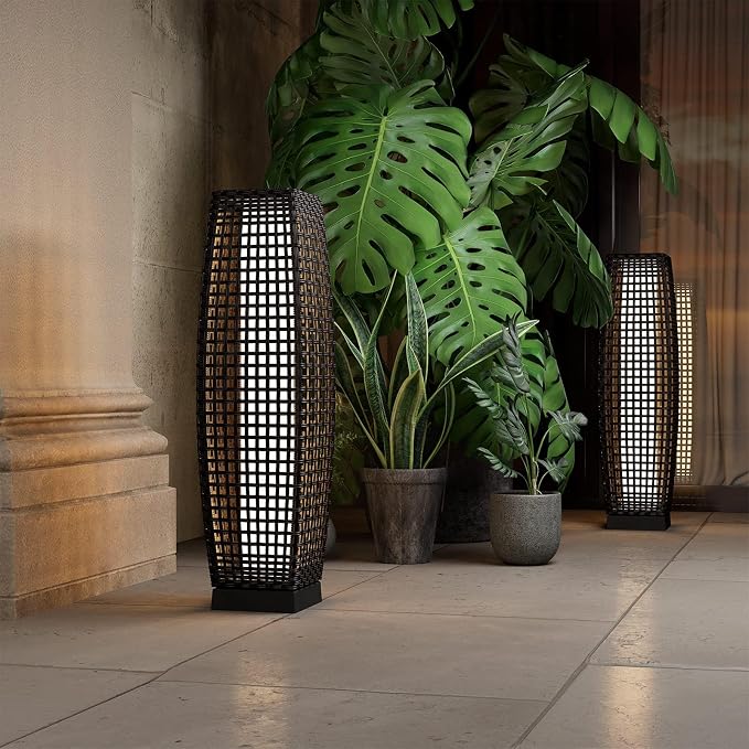 Grand patio Solar Outdoor Floor Lamp Solar Powered Lantern Water-Resistant - Image 2
