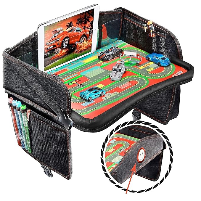 Coolmum Kids Travel Tray, Toddler Car Seat Tray, Double Sided Activity Organizer by Coolmum