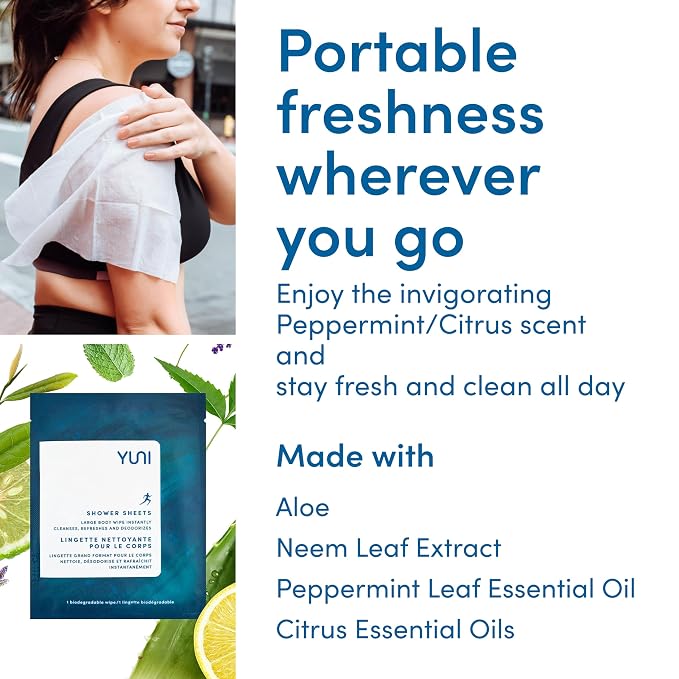 YUNI Beauty Large Body Wipes Super Soft Moist Showerless Wipes that Cleanse & - Image 3