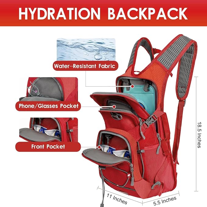 WOLT Hydration Backpack 18L Hiking Water Backpack - Image 2