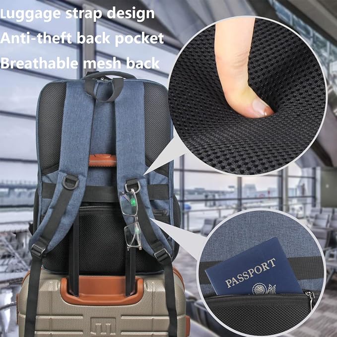 Laptop Backpack Fits 17 Inch Computer, Bussiness Travel Backpack - Image 6