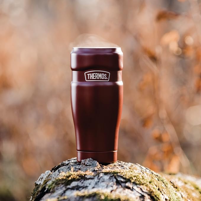 THERMOS Stainless King Vacuum-Insulated Travel Tumbler, 16 Ounce, Rustic Red - Image 7