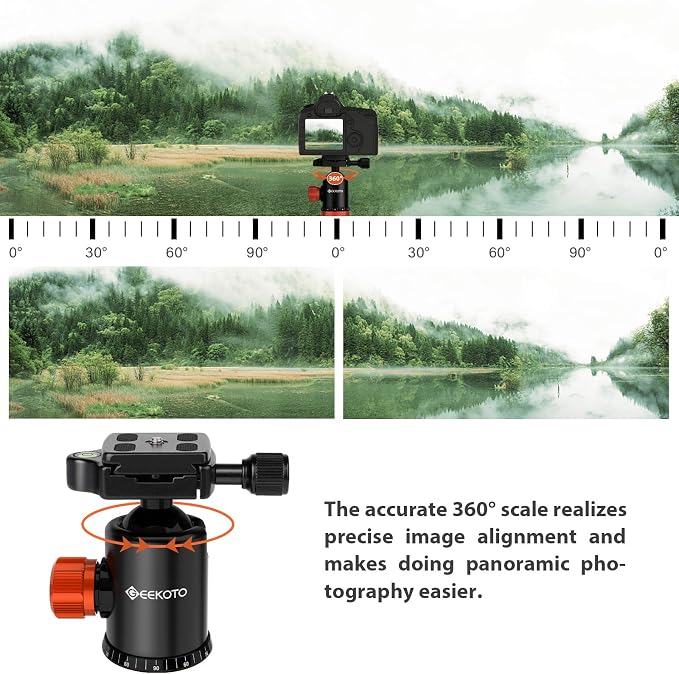 GEEKOTO Compact Aluminum Camera Tripod - Image 4