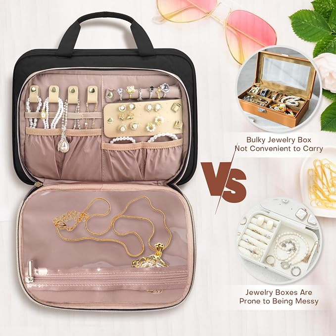 8L Travel Toiletry Bag with Jewelry Organizer - Image 6