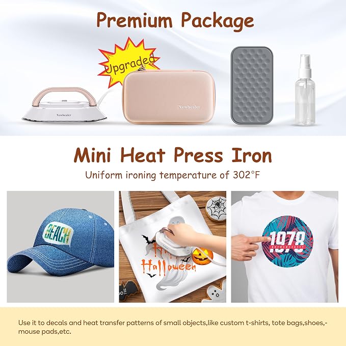 Newbealer Travel Iron with Global Voltage, 100-240V Mini Dry Iron - Image 8