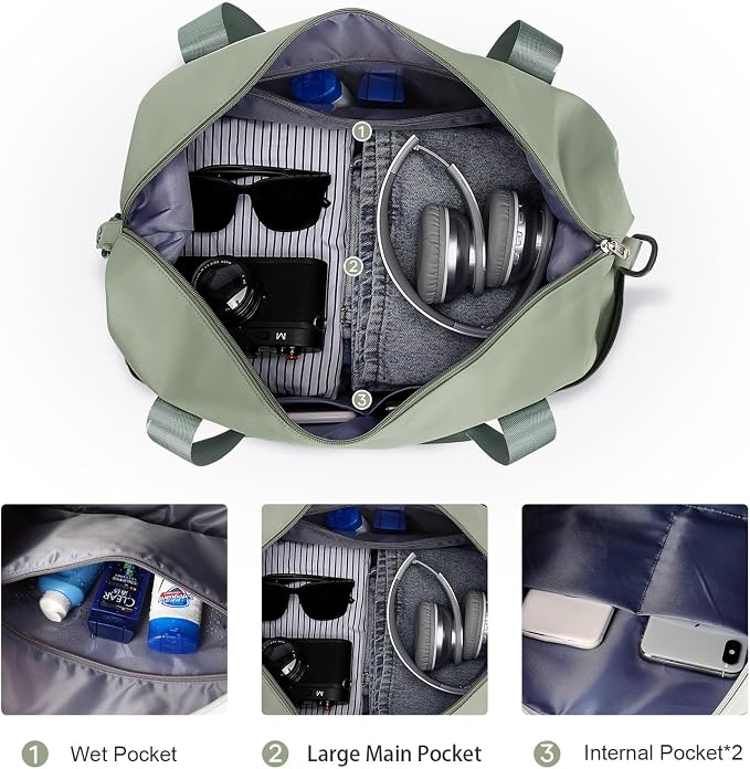 Travel Duffel Bag, Sports Tote Gym Bag, Shoulder Weekender Overnight Bag - Image 6
