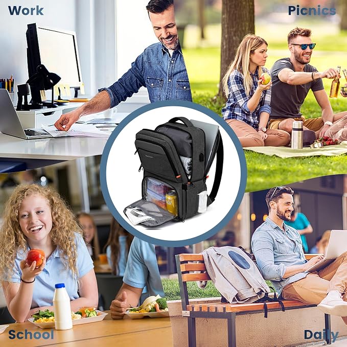 Lunch Backpack, Insulated Cooler Backpack Lunch Box - Image 6
