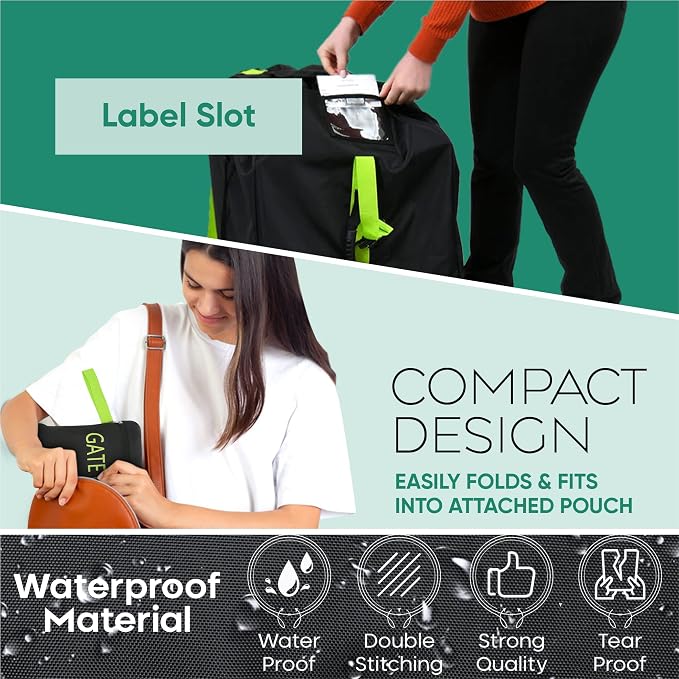 reperkid Car Seat Travel Bag for Airplane, Fits Most Convertible, Booster and - Image 3
