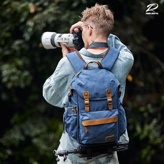 Padwa Lifestyle Blue Camera Backpack - Image 2
