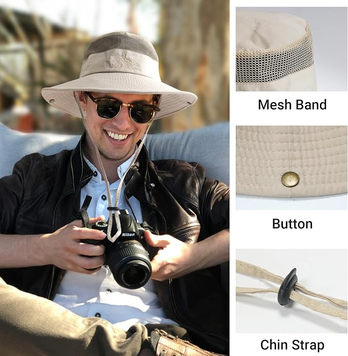NPQQUAN Ponytail Sun Bucket Hats - Image 2
