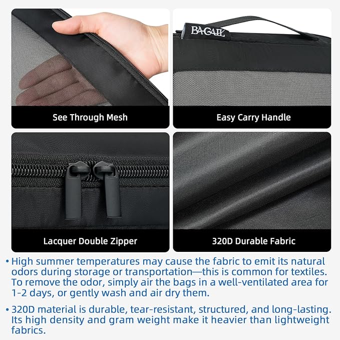 BAGAIL 4 Set/6 Set/8 Set Compression Packing Cubes Travel Accessories - Image 6