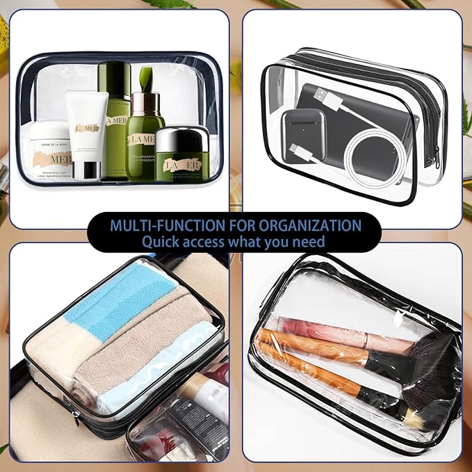 16 Pieces Clear Makeup Bags Bulk, TSA Approved Toiletry Bag - Image 5