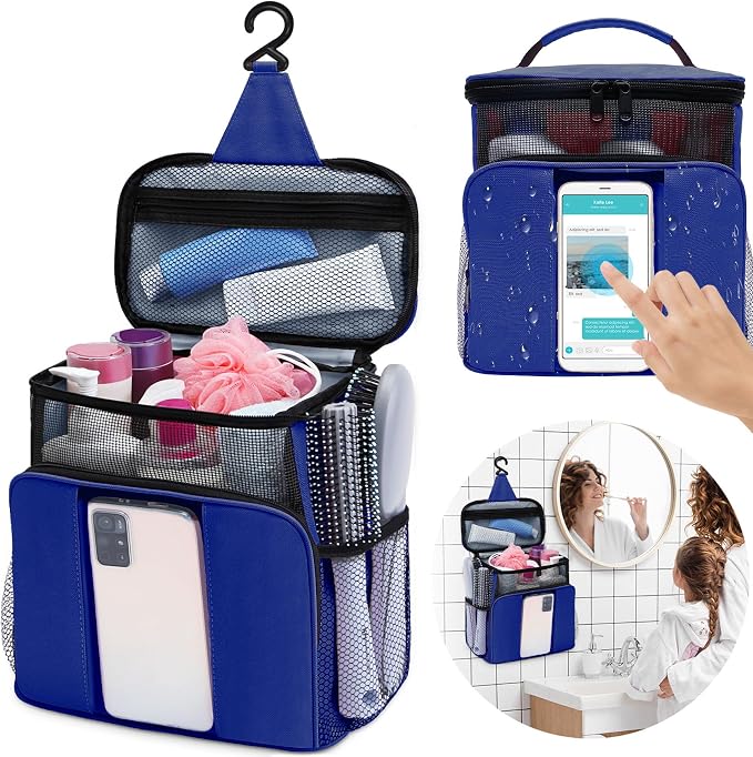 Mesh Shower Caddy, Portable HangingTravel Toiletry Bag Dorm Room Essentials by NOBLIGOAL