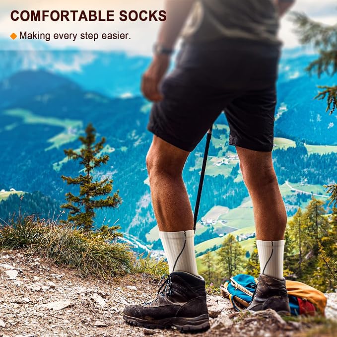 BULLIANT Compression Socks for Men 6Pairs, Athletic Crew Socks Cushioned For - Image 7