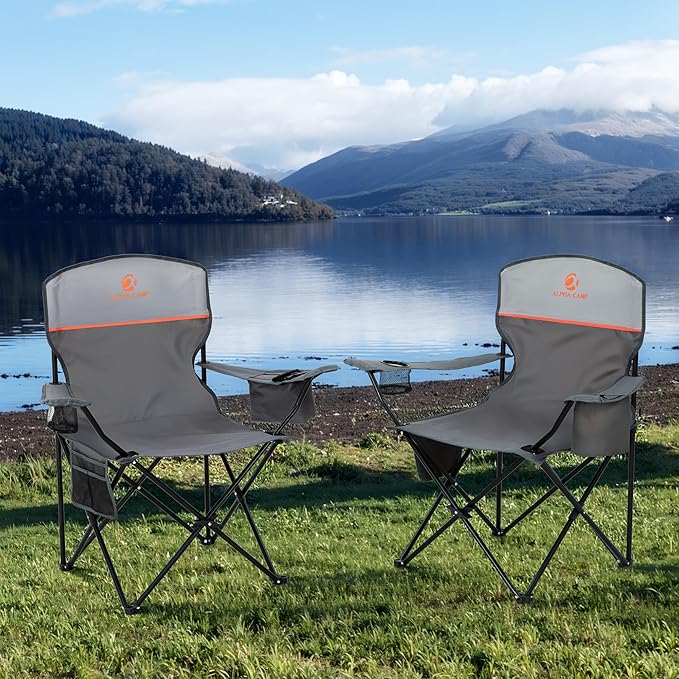 HIGH POINT SPORTS 2 Pack Portable Camping Chair - Image 2