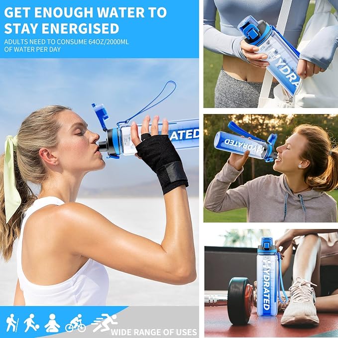 Water Bottle, 32 oz Motivational Water Bottles - Image 8