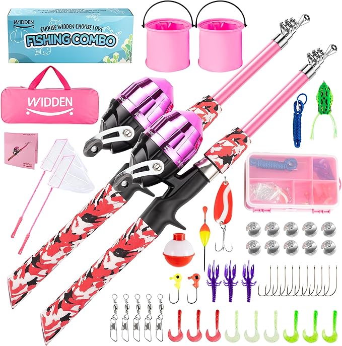 Kids Fishing Pole, Portable Telescopic Kids Fishing Poles by WIDDENKidsFishingPole